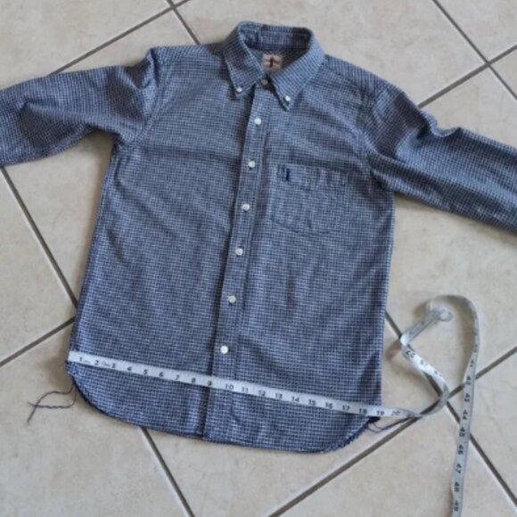 Samurai Jeans Co. Cotton Shirt Shuriken Chidori Houndstooth Made In Japan M - Picture 12 of 14